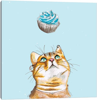 Cat Lover Cake Canvas Art Print - Cake & Cupcake Art