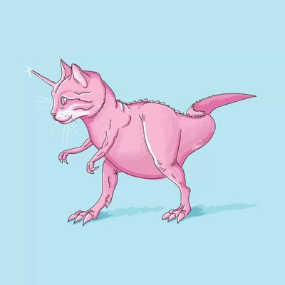 Caticorn Rex by Lostanaw multi panel art