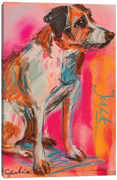 Jack Russell Terrier Canvas Art Print - Liesbeth Serlie