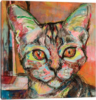 Cat Love Canvas Art Print - Liesbeth Serlie