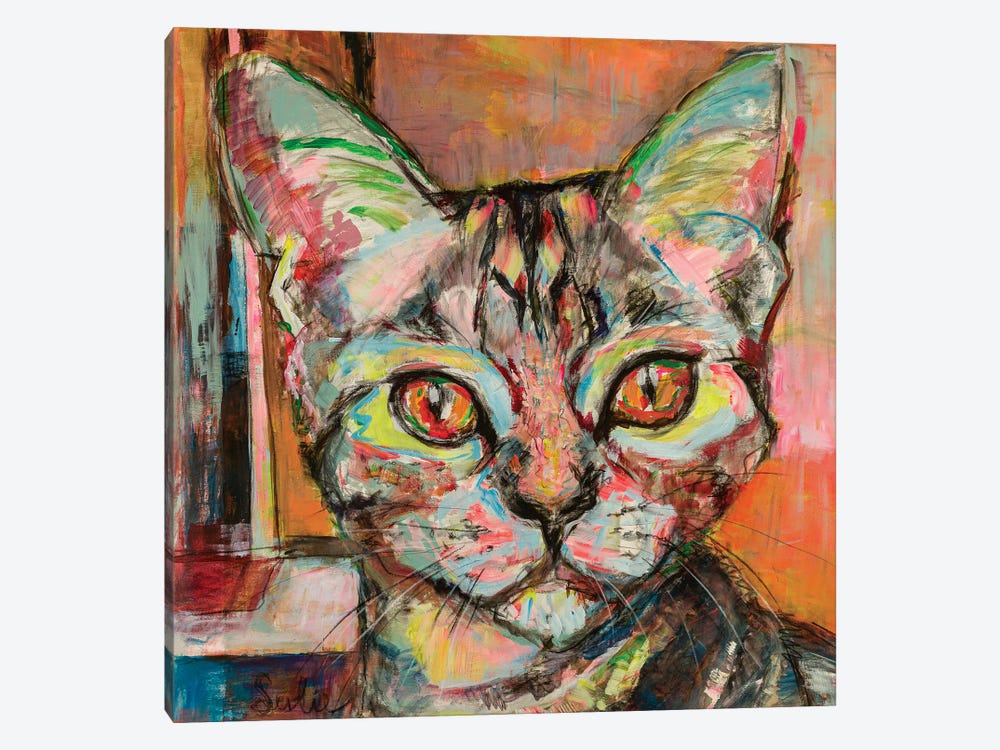 Cat Love by Liesbeth Serlie 1-piece Canvas Artwork