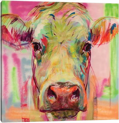 Cow Portrait XIII Canvas Art Print - Liesbeth Serlie
