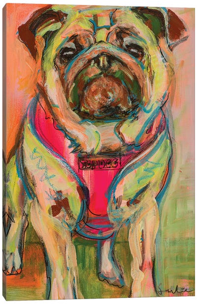 Pug Canvas Art Print - Liesbeth Serlie