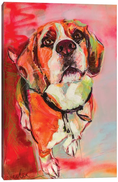 Beagle Canvas Art Print - Liesbeth Serlie