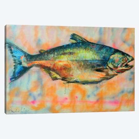 Wild Salmon Canvas Print #LSR25} by Liesbeth Serlie Canvas Artwork