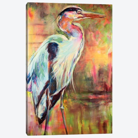 Blue Heron Canvas Print #LSR28} by Liesbeth Serlie Art Print