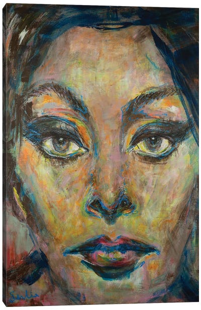 Sophia Loren Canvas Art Print - Liesbeth Serlie