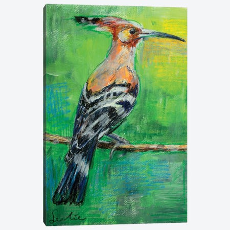 Hop Bird Canvas Print #LSR39} by Liesbeth Serlie Canvas Wall Art