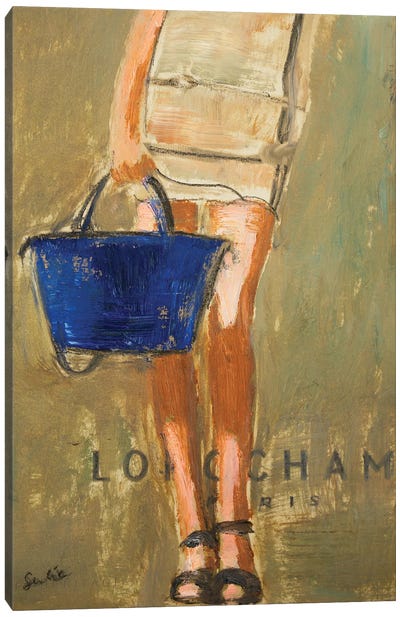 Woman With A Shoppingbag Canvas Art Print - Shopping Art