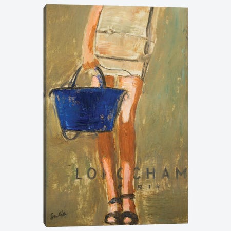 Woman With A Shoppingbag Canvas Print #LSR44} by Liesbeth Serlie Canvas Artwork