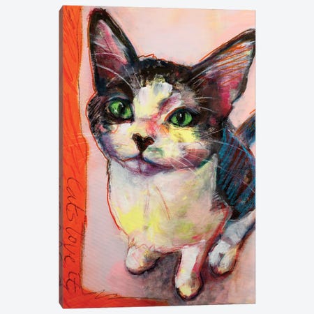 Kitten Portrait Canvas Print #LSR51} by Liesbeth Serlie Canvas Art