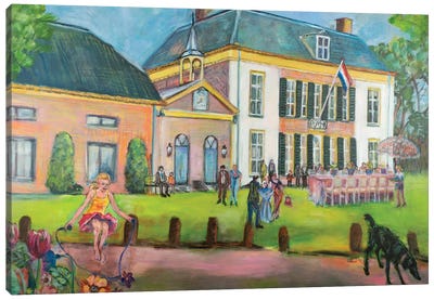 Village House Of Brakel Canvas Art Print - Liesbeth Serlie