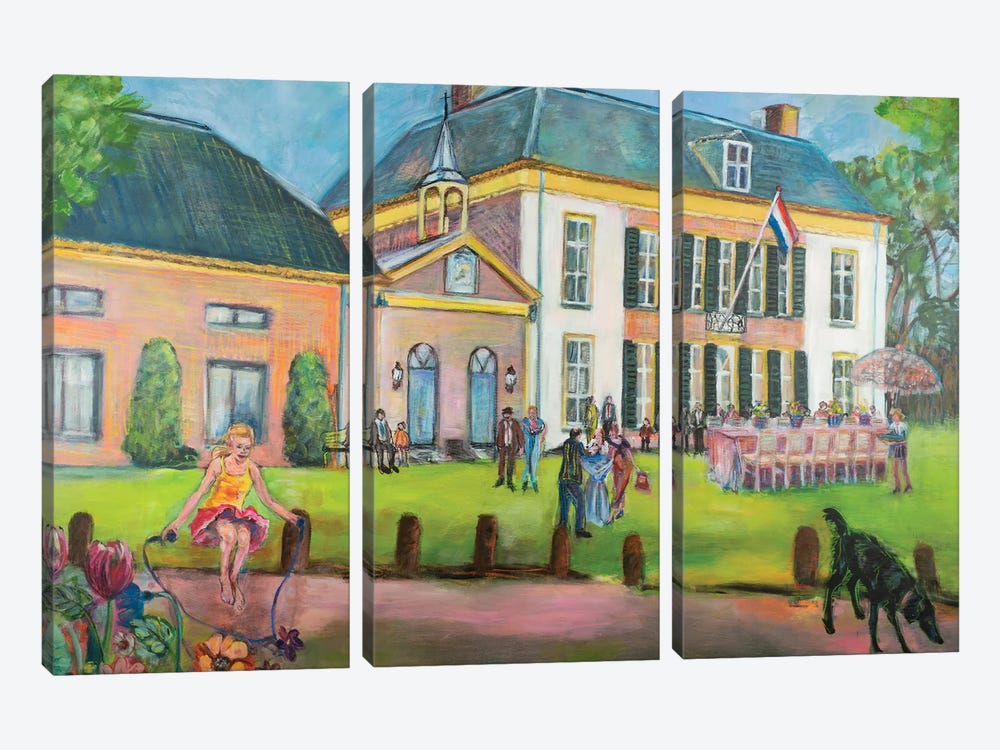 Village House Of Brakel by Liesbeth Serlie 3-piece Canvas Art