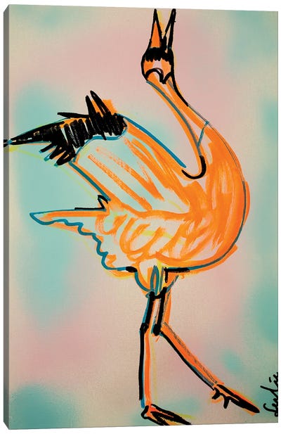 Kraanvogel Canvas Art Print - Liesbeth Serlie