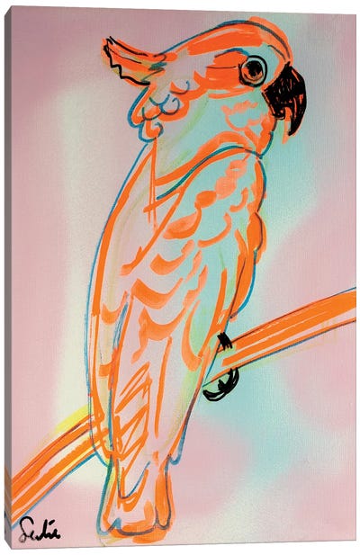 Kaketoe, Oranje Canvas Art Print - Liesbeth Serlie