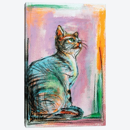 Sketch Of A Cat XI Canvas Print #LSR95} by Liesbeth Serlie Canvas Art Print