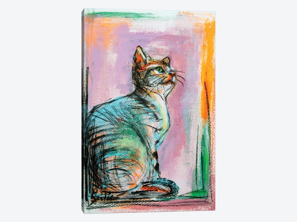 Sketch Of A Cat XI by Liesbeth Serlie 1-piece Canvas Art