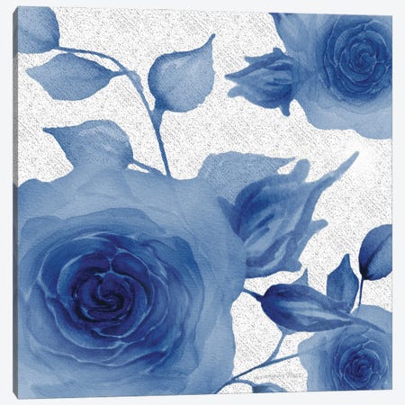 Blue Rose I Canvas Print #LSS1} by Lorraine Rossi Canvas Art