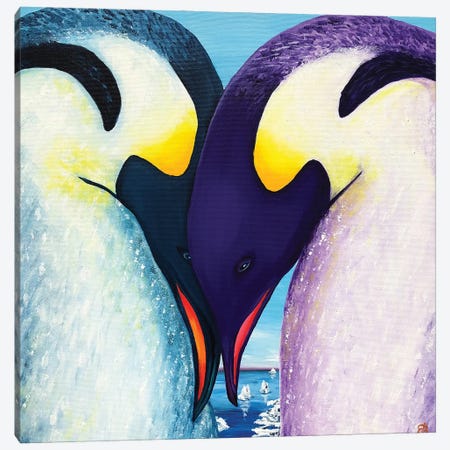 Penguins In Love Canvas Print #LSV101} by Lena Smirnova Canvas Art
