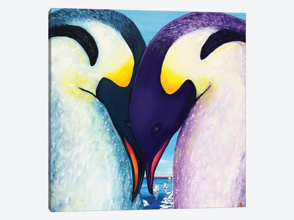 Penguins In Love by Lena Smirnova 1-piece Canvas Wall Art