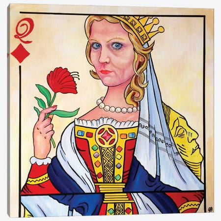 Helle The Queen (The Former Premier Minister Of Denmark) Canvas Print #LSV117} by Lena Smirnova Canvas Artwork
