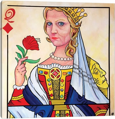 Helle The Queen (The Former Premier Minister Of Denmark) Canvas Art Print - Lena Smirnova