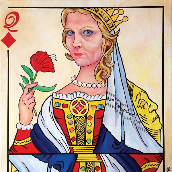 Cards & Board Games: Helle The Queen (The Former Premier Minister Of Denmark) by Lena Smirnova