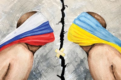 Face To Face Can't See The Faces by Lena Smirnova art print