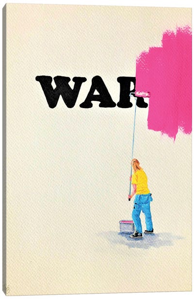 No War Canvas Art Print - Similar to Banksy