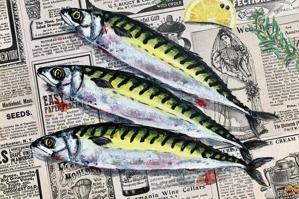 Mackerel: Fresh Mackerel by Lena Smirnova