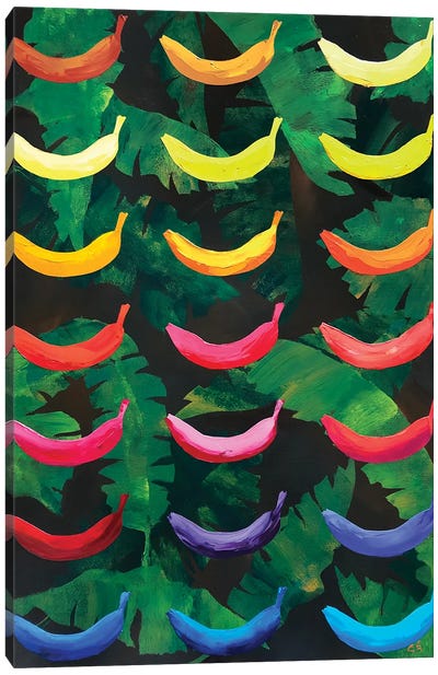 Bananas Unlimited II Canvas Art Print - Preppy Pop Art