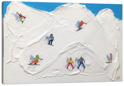 Piste VI Canvas Art Print - Skiing Art