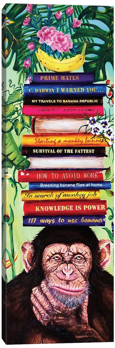 Knowledge Is Power V Canvas Art Print - Banana Art