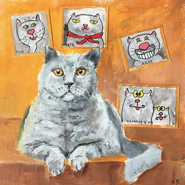 Leo With Family Portraits