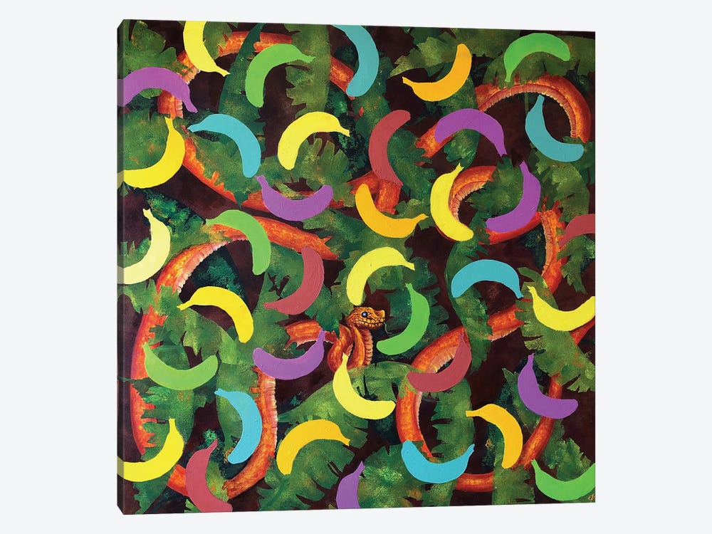 Snake In Banana Paradise by Lena Smirnova 1-piece Canvas Art