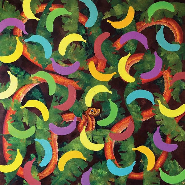 Bananas: Snake In Banana Paradise by Lena Smirnova