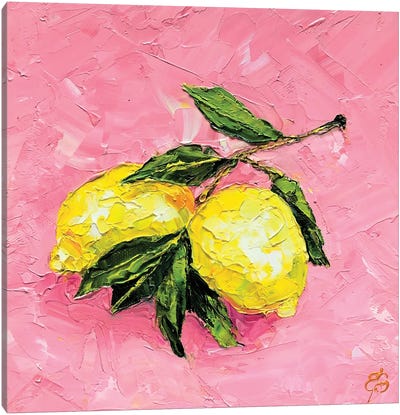 Two Lemons Canvas Art Print - Lena Smirnova