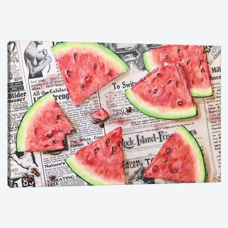 Watermelon Canvas Print #LSV172} by Lena Smirnova Art Print