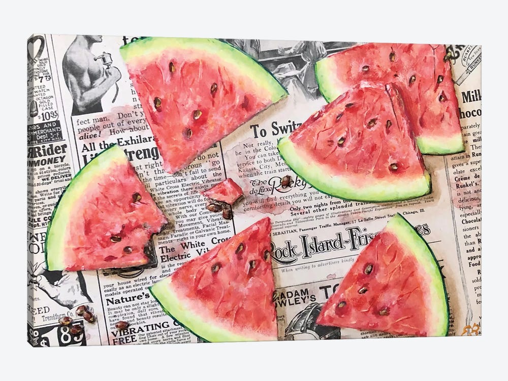 Watermelon by Lena Smirnova 1-piece Canvas Artwork