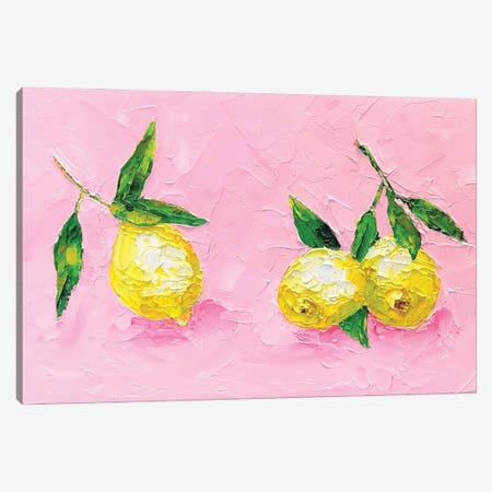 Tender Lemons Part Canvas Print #LSV177} by Lena Smirnova Canvas Wall Art