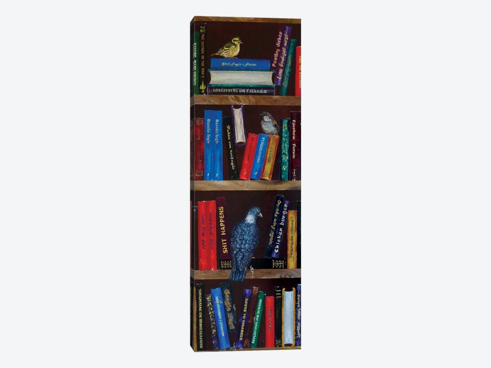 Bookshelf With A Dove by Lena Smirnova 1-piece Canvas Artwork