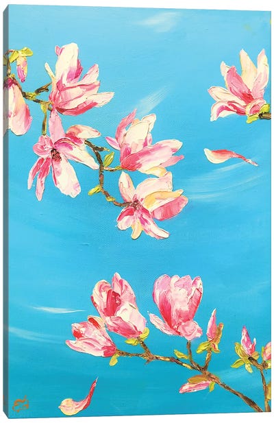 Magnolia Bloom Canvas Art Print - Magnolia Art
