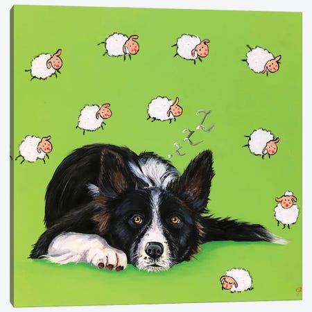 Counting Sheep Canvas Print #LSV199} by Lena Smirnova Art Print
