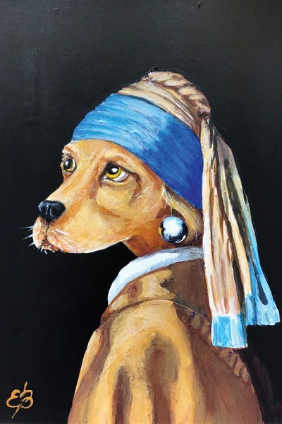 Office Humor: Dog With An Earring Again by Lena Smirnova