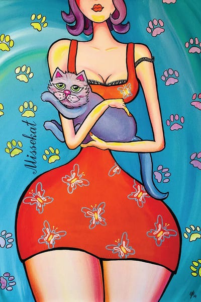 Pussycat by Lena Smirnova acrylic art print