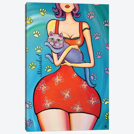 Pussycat Canvas Print #LSV218} by Lena Smirnova Canvas Art