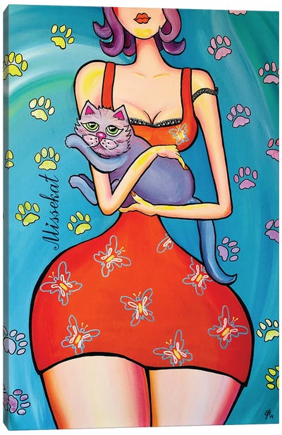 Pussycat Canvas Art Print - Lena Smirnova