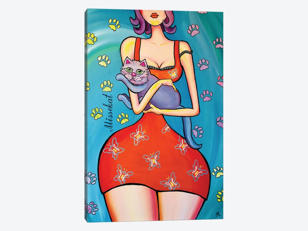 Pussycat by Lena Smirnova 1-piece Canvas Artwork