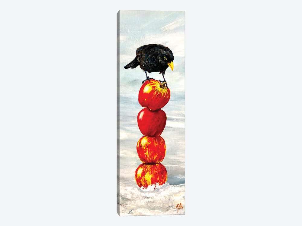 Blackbird And Apples by Lena Smirnova 1-piece Canvas Print