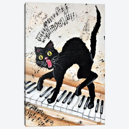 Black Cat Canvas Print #LSV235} by Lena Smirnova Canvas Art Print